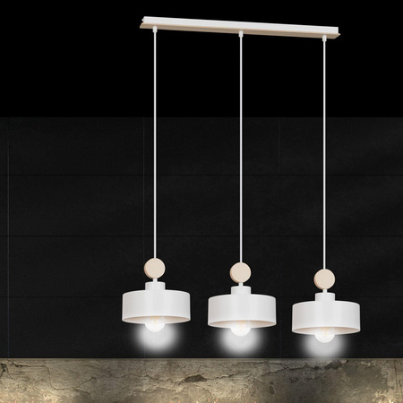 Emibig lampa wisząca Tuniso 3 3xE27 biała 583/3