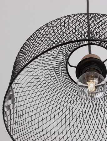 Luces Exclusivas lampa wisząca LED Baque Ø 30 cm E27 1x12W IP20 czarna LE43432