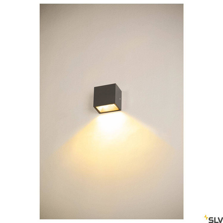 SLV kinkiet zewnętrzny LED Sitra S 6,2W 620lm 3000/4000K 105° antracytowy IP44 1005148