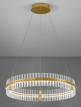 Luces Exclusivas lampa wisząca LED Mayo ściemnialna Ø 78 cm 56W 6339lm 3500K IP20 złota LE44225