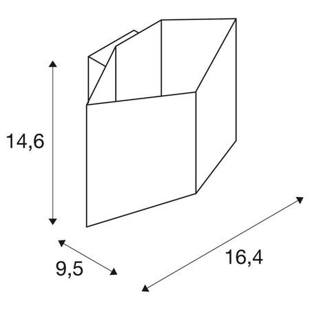 SLV kinkiet techniczny LED Cariso 11W 200lm 2700K czarny 151710