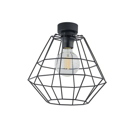 TK Lighting plafon Diamond E27 czarny 6202