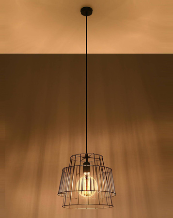 Sollux lampa wisząca Gate E27 czarna SL.0663