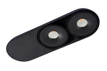 Azzardo oprawa sufitowa LED Toronto 2 2x(10W 525lm 3000K) 20W 1050lm czarna wpuszczana AZ4065
