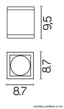 Su-ma kinkiet zewnętrzny Adela Midi IP54 GU10 szary IP54 M1458 DG