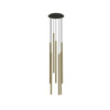 Nowodvorski lampa wisząca Laser 100 7xG9 czarno/mosiężna 7668