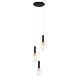 Italux lampa wisząca Perola 3xE14 czarno/złota PND-43363-3 BK+BR