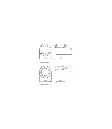 Kanlux oczko chodnikowe LED Roger 1W 1W 6000-6500K szare IP66 7280