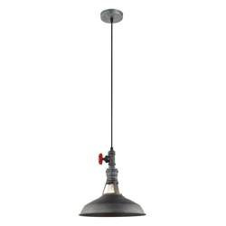 Italux lampa wisząca Garibaldo E27 szara MDM-2781/1 GR+BK