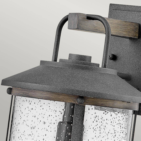 Quintiesse kinkiet zewnętrzny Lakehouse E27 ocynk/drewniany IP44 QN-LAKEHOUSE2-M-DZ