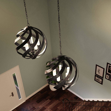 Quintiesse lampa wisząca zewnętrzna Blacksmith 5xE14 czarna IP44 QN-BLACKSMITH-5P-OBK