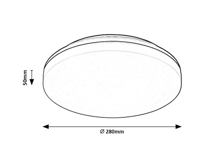 Rabalux plafon Pernik LED 24W 2400lm 3000K czarno/biały IP54 7265