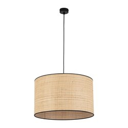 TK Lighting lampa wisząca Liberia E27 czarno/naturalna 4727