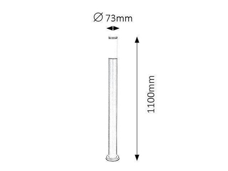 Rabalux lampa stojąca zewnętrzna Black torch E27 czarno/biała 110cm IP44 8148