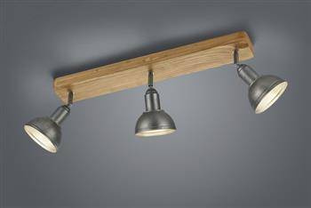 Trio plafon (reflektorki) Delhi 3xE14 nikiel/drewniany 803400367