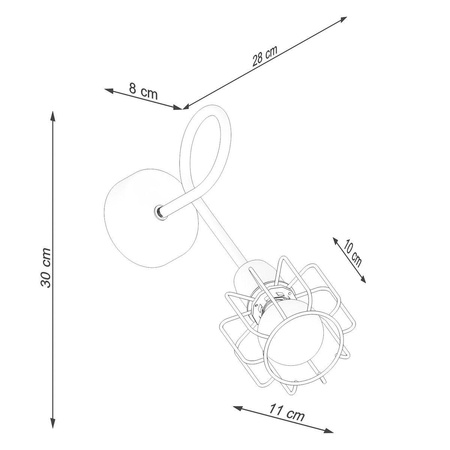 Sollux kinkiet Beluci E14 czarny SL.1117
