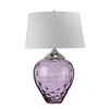 Quintiesse lampka biurkowa Samara 2xE27 + GU10 srebrno/fioletowa Ø51cm QN-SAMARA-TL-LRG-PLM