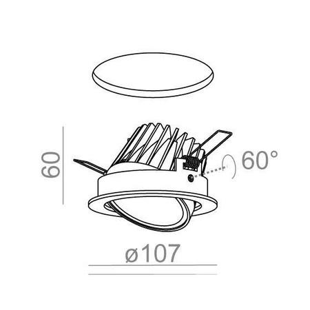 AQForm łazienkowe oczko stropowe LED Eye 8W 880lm 3000K 36° białe 30416-L930-F1-00-13