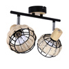 Candellux plafon (reflektorki) Tajga 2xE14 czarno/drewniany 92-12203