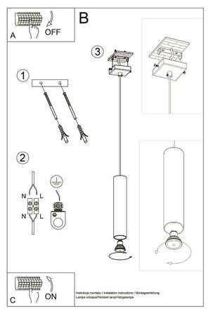Sollux lampa wisząca Lino 1 GU10 czarno/drewniana SL.0636