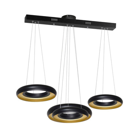 Milagro lampa wisząca LED Rondo 3x(12W 840lm 4000K) 36W 2520lm czarna ML354