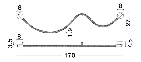 Luces Exclusivas kinkiet LED Cura 14W 1190lm 3000K IP20 czarny LE44259