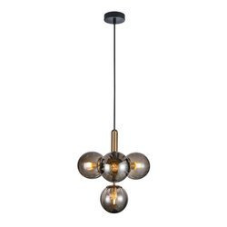 Italux lampa wisząca Ravena 4xE27 mosiężna PND-2324-4B BRO+SG