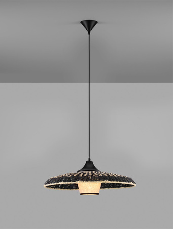 Luces Exclusivas lampa wisząca LED Huanuni Ø 61 cm E27 1x12W IP20 czarno/brązowa LE44575