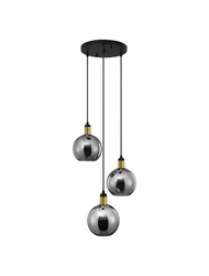Luces Exclusivas lampa wisząca LED Balche Ø 30 cm E27 3x12W IP20 czarno/złota LE43695