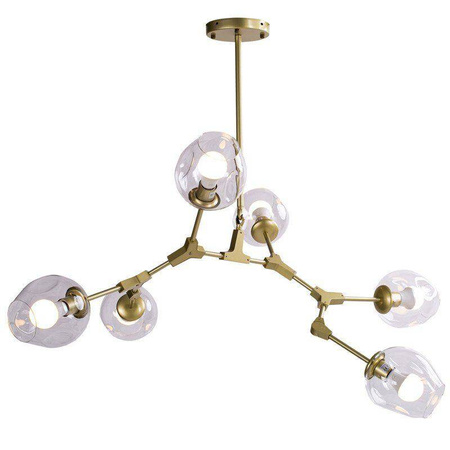 Step Into Design żyrandol / lampa wisząca Modern Orchid 6 6xE27 złota ST-1232-6 GOLD transparent