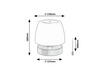 Rabalux lampa stołowa Odera LED 3W 140lm 3000K czarna IP44 7040