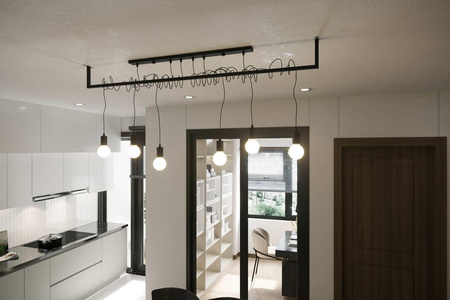 Sollux lampa wisząca Salamanca 6 6xE27 czarna SL.0896