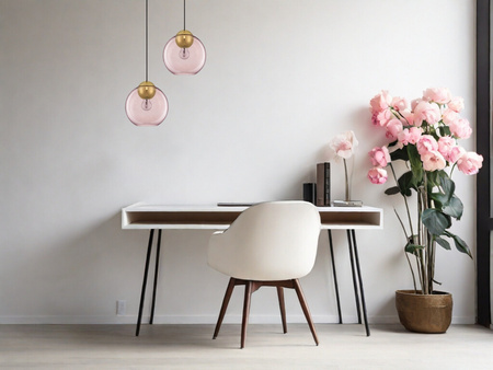 Luces Exclusivas lampa wisząca LED Balmi Ø 24 cm E27 1x12W IP20 złoto/różowa LE43410