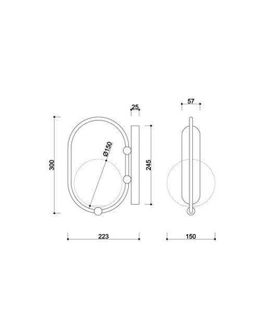 Ummo kinkiet Koban D G9 biały KOD11000
