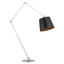 Argon lampa podłogowa Zakyntos Bis E27 czarna/chrom 186cm 3952
