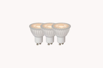 Lucide żarówka LED GU10/5W ściemnialna 320LM 3000K 3 sztuki biała 49006/15/31