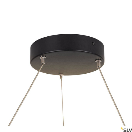 SLV lampa wisząca LED One 80 34W 1270lm 3000/4000K 130° ściemnialna czarna Ø80cm 1004763