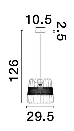 Luces Exclusivas lampa wisząca LED Bapuz Ø 29,5 cm E27 1x12W IP20 czarna LE43429