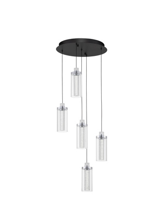 Luces Exclusivas lampa wisząca LED Juan ściemnialna Ø 38 cm 38W 1254lm 3000K IP20 czarno/srebrna LE44218