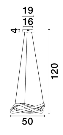Luces Exclusivas lampa wisząca LED Acapa ściemnialna 40W 2033lm 2700-3500-5000K IP20 srebrno/złota LE43554