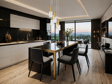 Luces Exclusivas lampa wisząca LED Oroya Ø 43,5 cm E27 5x12W IP20 złota LE44337