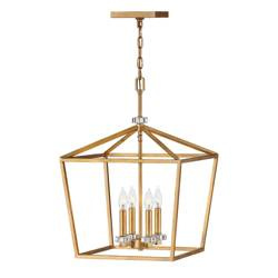 Quintiesse lampa wisząca Stinson 4xE14 mosiężna QN-STINSON-4P-L-DBR