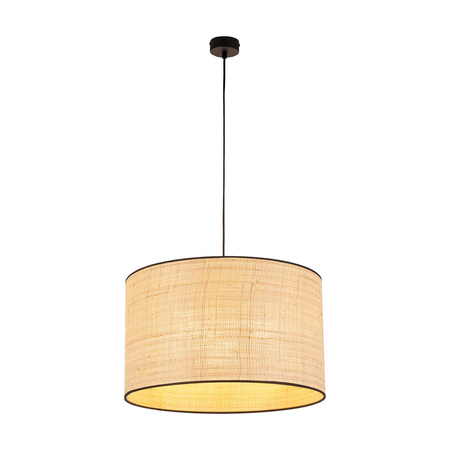 TK Lighting lampa wisząca Liberia E27 czarno/naturalna 4727