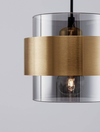 Luces Exclusivas lampa wisząca Vieja 3xΕ27 czarno/złota LE42624