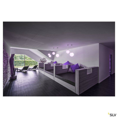 SLV lampa wisząca Rotoball 40 E27 biało/szara 165410