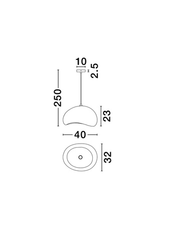 Luces Exclusivas lampa wisząca LED Palinza E27 1x12W IP20 wys. klosza 23 cm biała LE45318