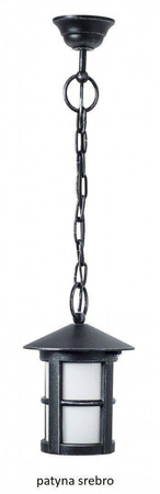 Su-ma lampa wisząca zewnętrzna Cordoba E27 czarna/patyna IP43 K 1018/1/T