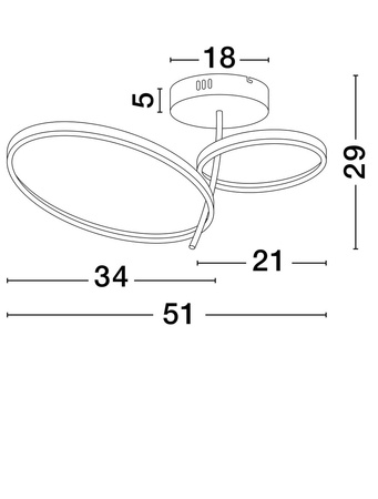 Luces Exclusivas lampa sufitowa LED Chulumani ściemnialna 30W 1489lm 3200K IP20 czarno/złota LE44822