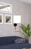 Candellux kinkiet Keto E14 z półką czarno/biały 21-76854