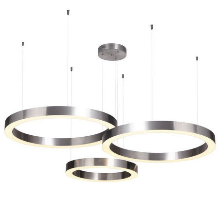 Step Into Design żyrandol  / lampa wisząca LED Circle 85W 8075lm 3000K (+pilot) nikiel 40+60+60cm ST-8848-40+60+60 nickel